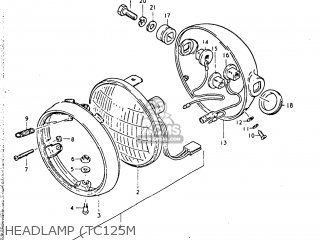 HEADLAMP (TC125M - TC125 1977 (B) USA (E03)