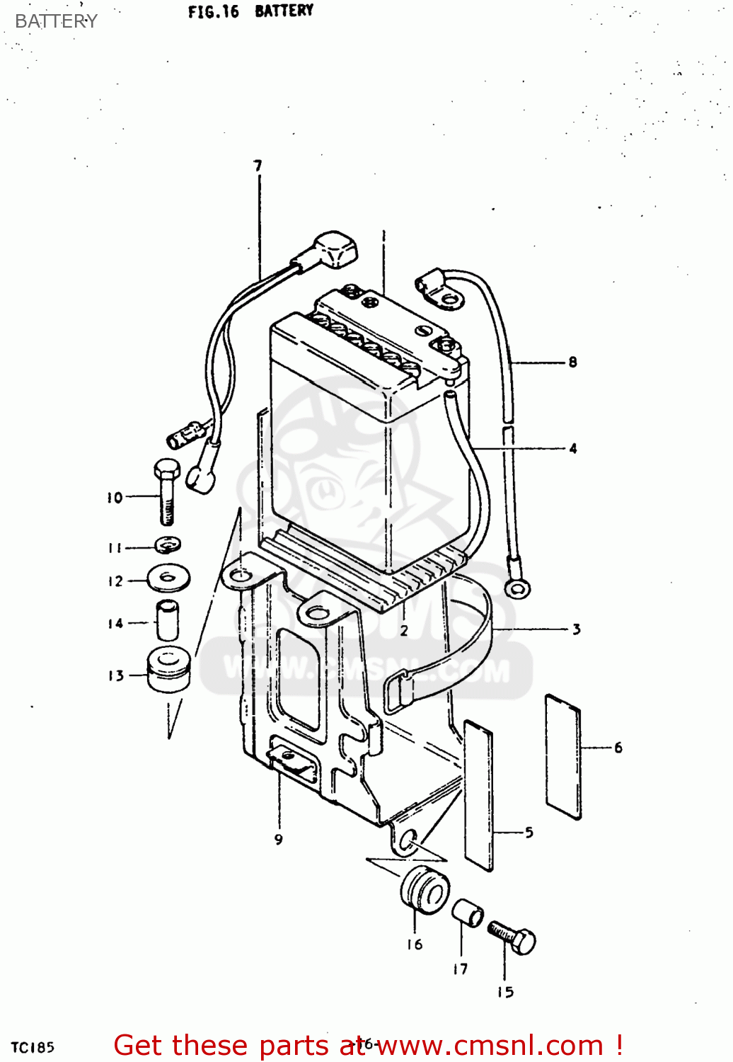 BATTERY TC185 1974 (L) USA (E03)