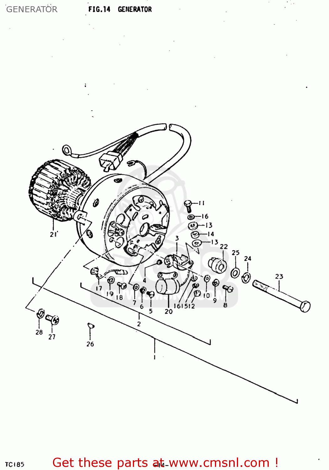 GENERATOR TC185 1974 (L) USA (E03)