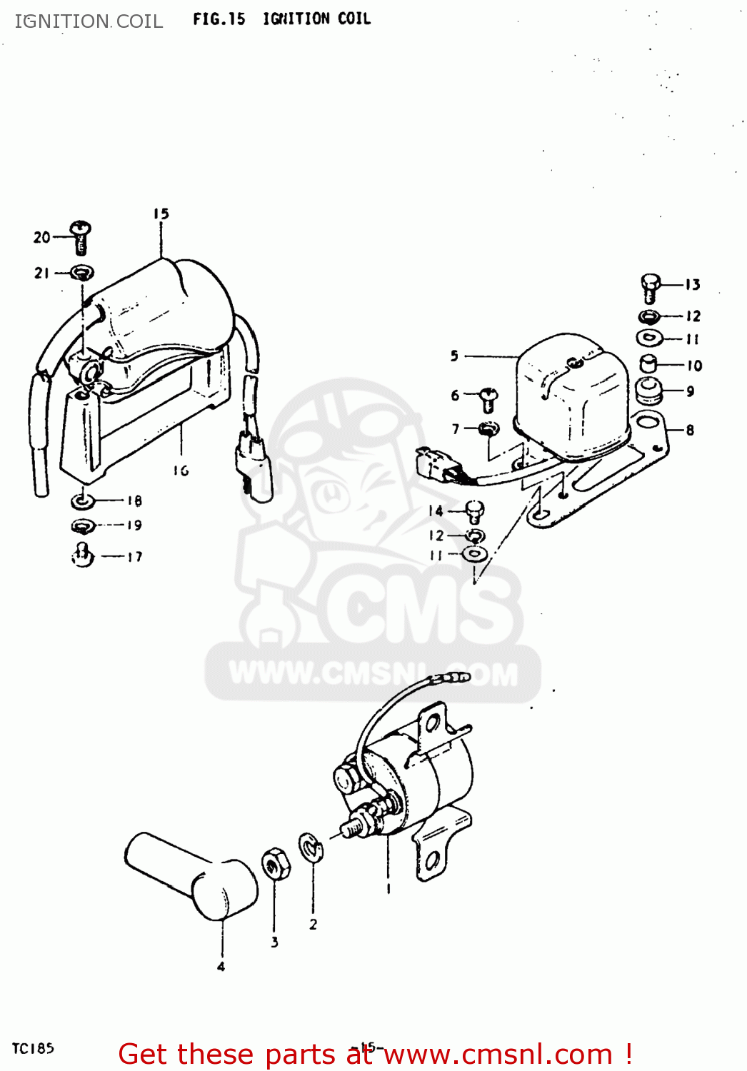 IGNITION COIL TC185 1974 (L) USA (E03)
