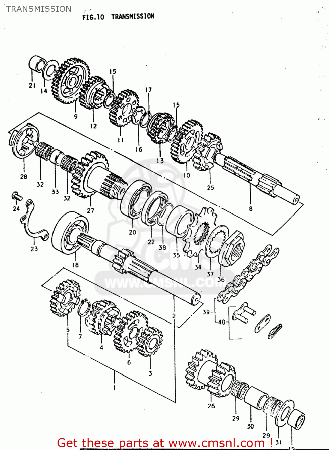 TRANSMISSION TC185 1974 (L) USA (E03)