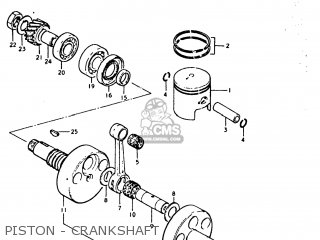 PISTON - CRANKSHAFT - TC185 1974 (L) USA (E03)