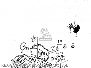 REAR COMBINATION LAMP (TC185L - TC185 1974 (L) USA (E03)