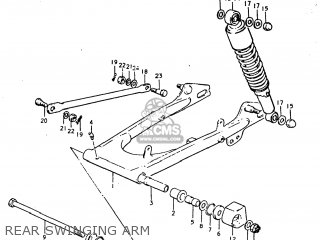 REAR SWINGING ARM - TC185 1974 (L) USA (E03)