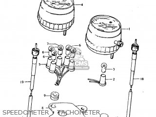 SPEEDOMETER - TACHOMETER - TC185 1974 (L) USA (E03)