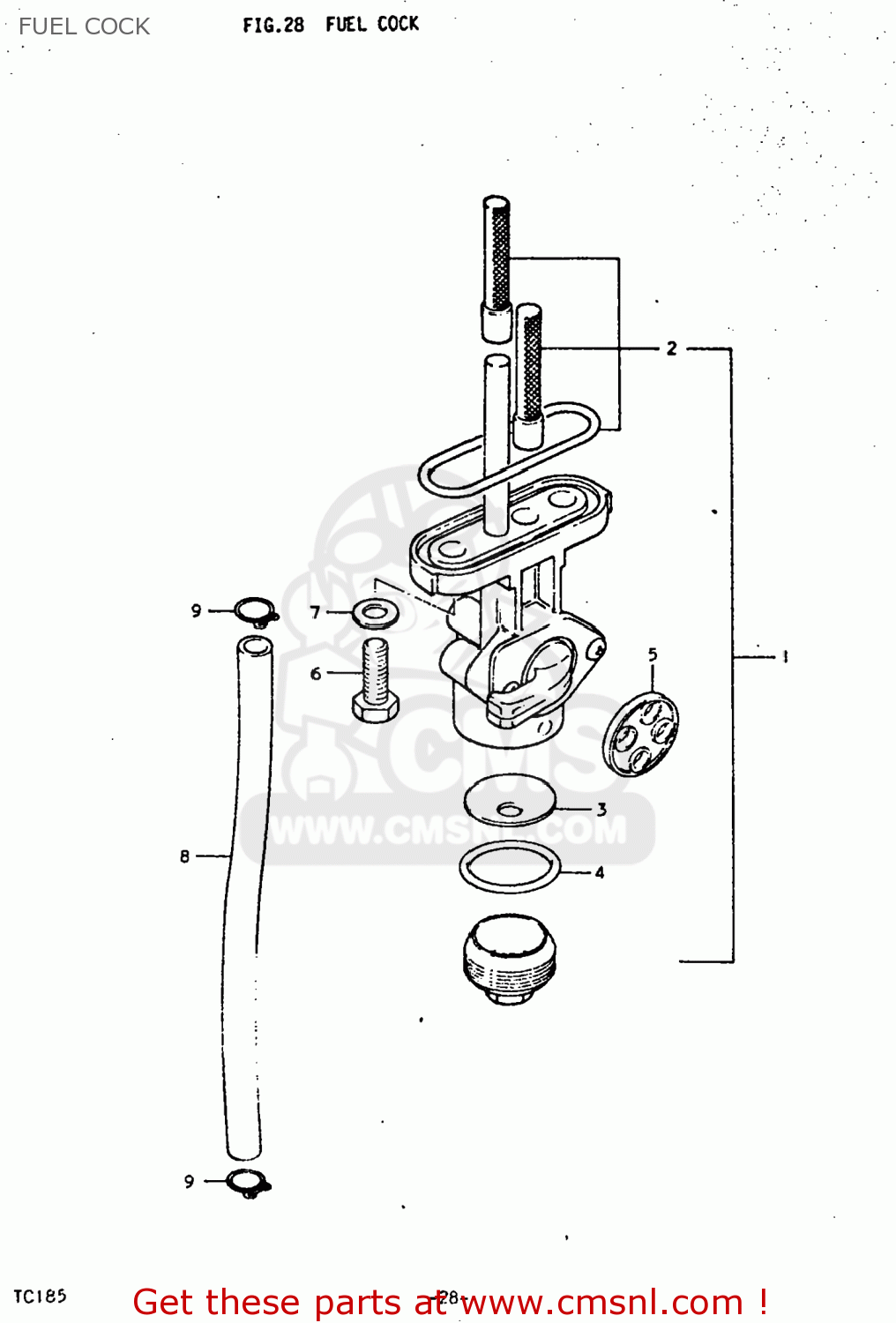 FUEL COCK TC185 1975 (M) USA (E03)