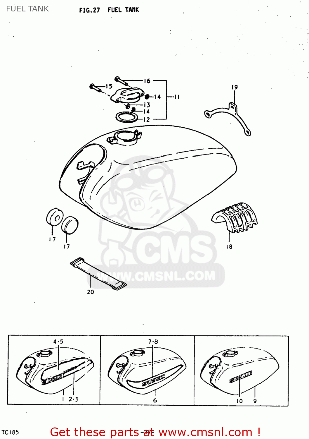 FUEL TANK TC185 1975 (M) USA (E03)
