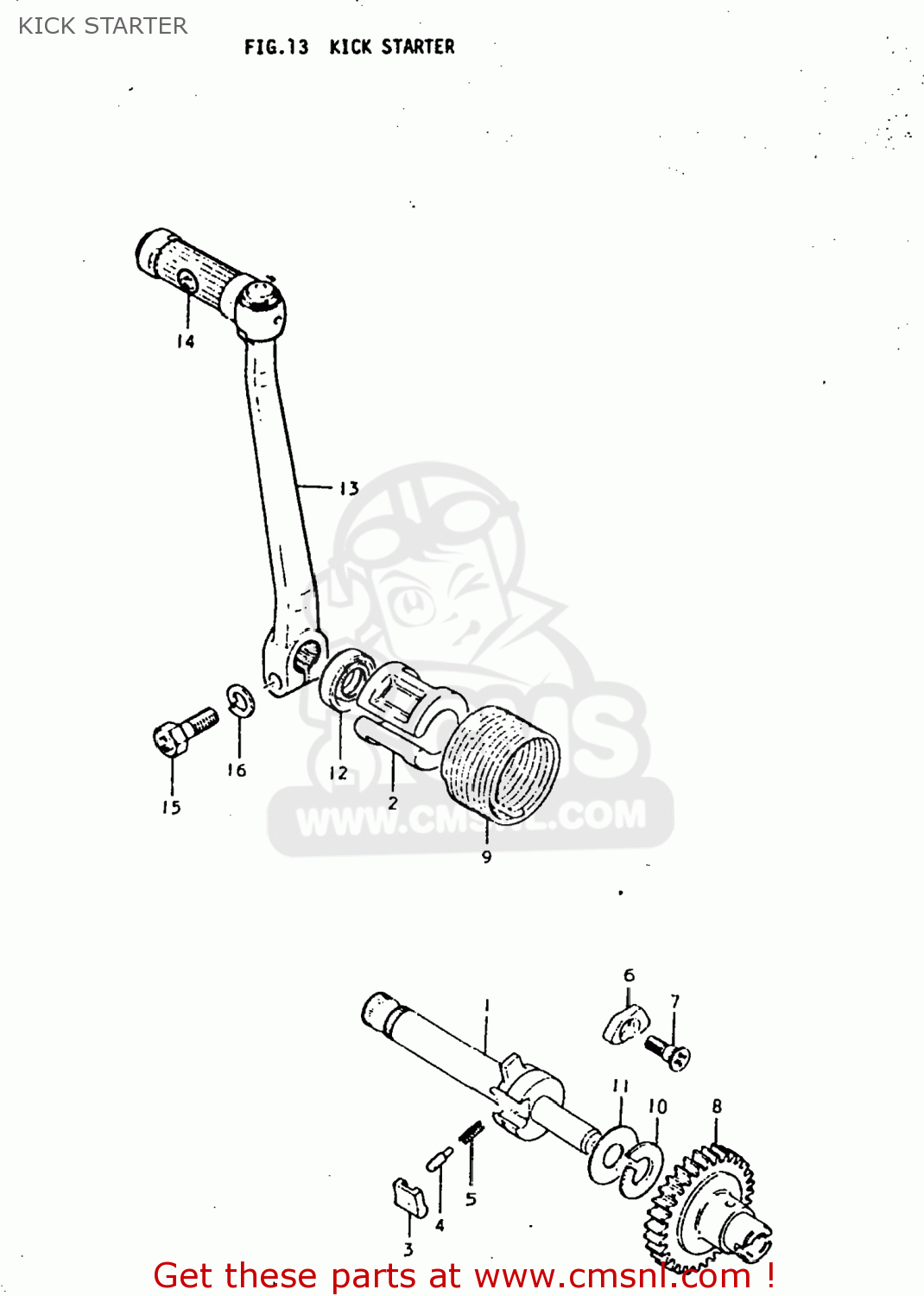 KICK STARTER TC185 1975 (M) USA (E03)