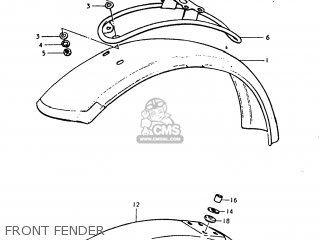 FRONT FENDER - TC185 1975 (M) USA (E03)
