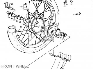 FRONT WHEEL - TC185 1975 (M) USA (E03)
