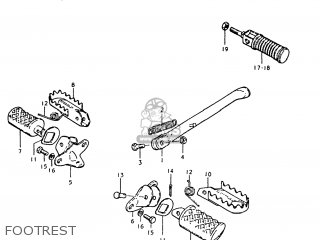 FOOTREST - TC185 1976 (A) USA (E03)