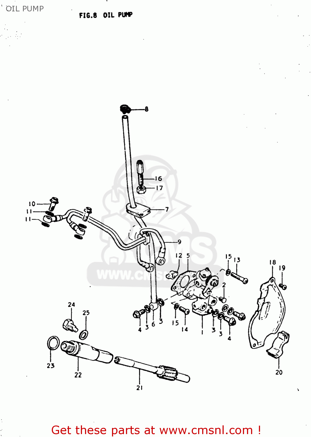 OIL PUMP TC185 1977 (B) USA (E03)
