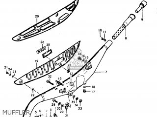 MUFFLER - TC185 1977 (B) USA (E03)