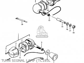 TURN SIGNAL LAMP (TC185L - TC185 1977 (B) USA (E03)