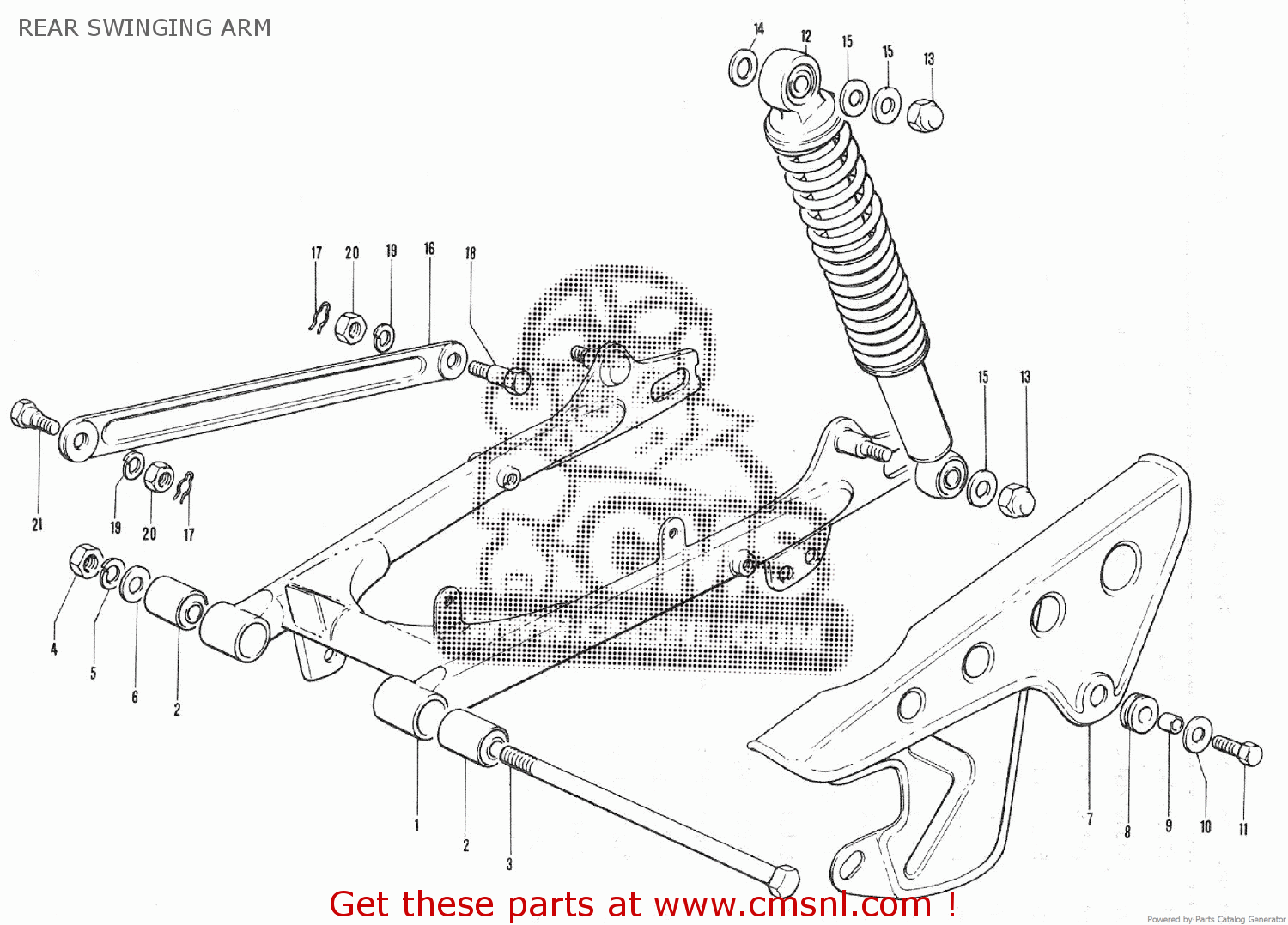 REAR SWINGING ARM TC90