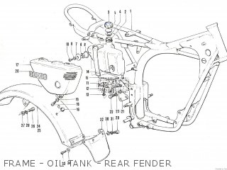 FRAME - OIL TANK - REAR FENDER - TC90