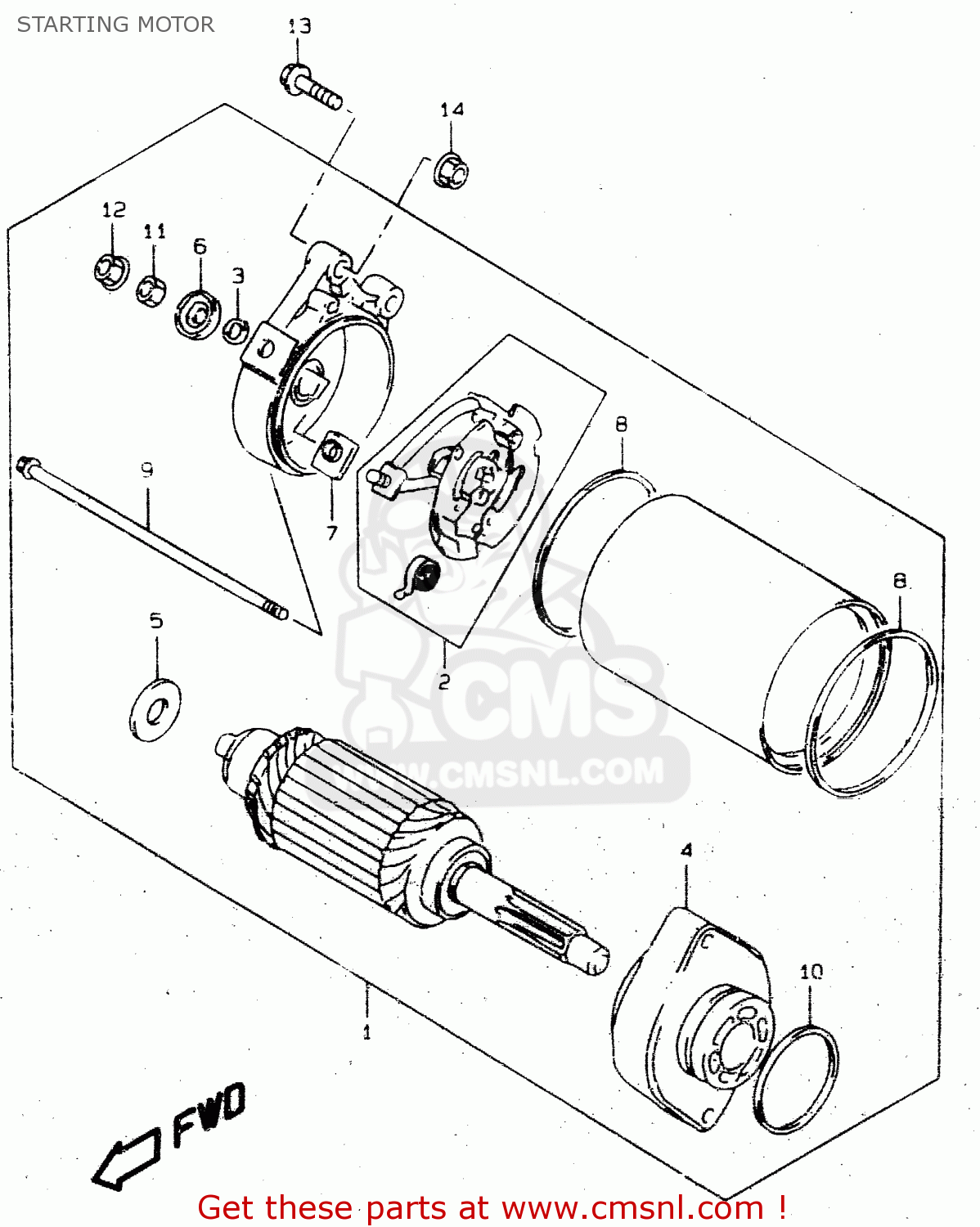 STARTING MOTOR TL1000R 1998 (W) (E02 E04 E18 E22 E24 E25 E34)