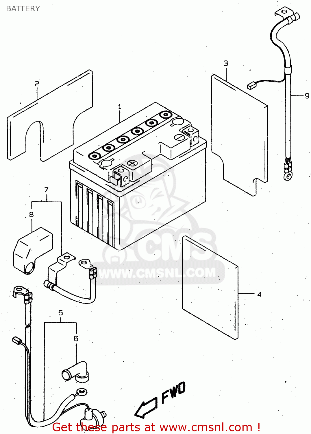 BATTERY TL1000R 1998 (W) (E02 E04 E18 E22 E24 E25 E34)