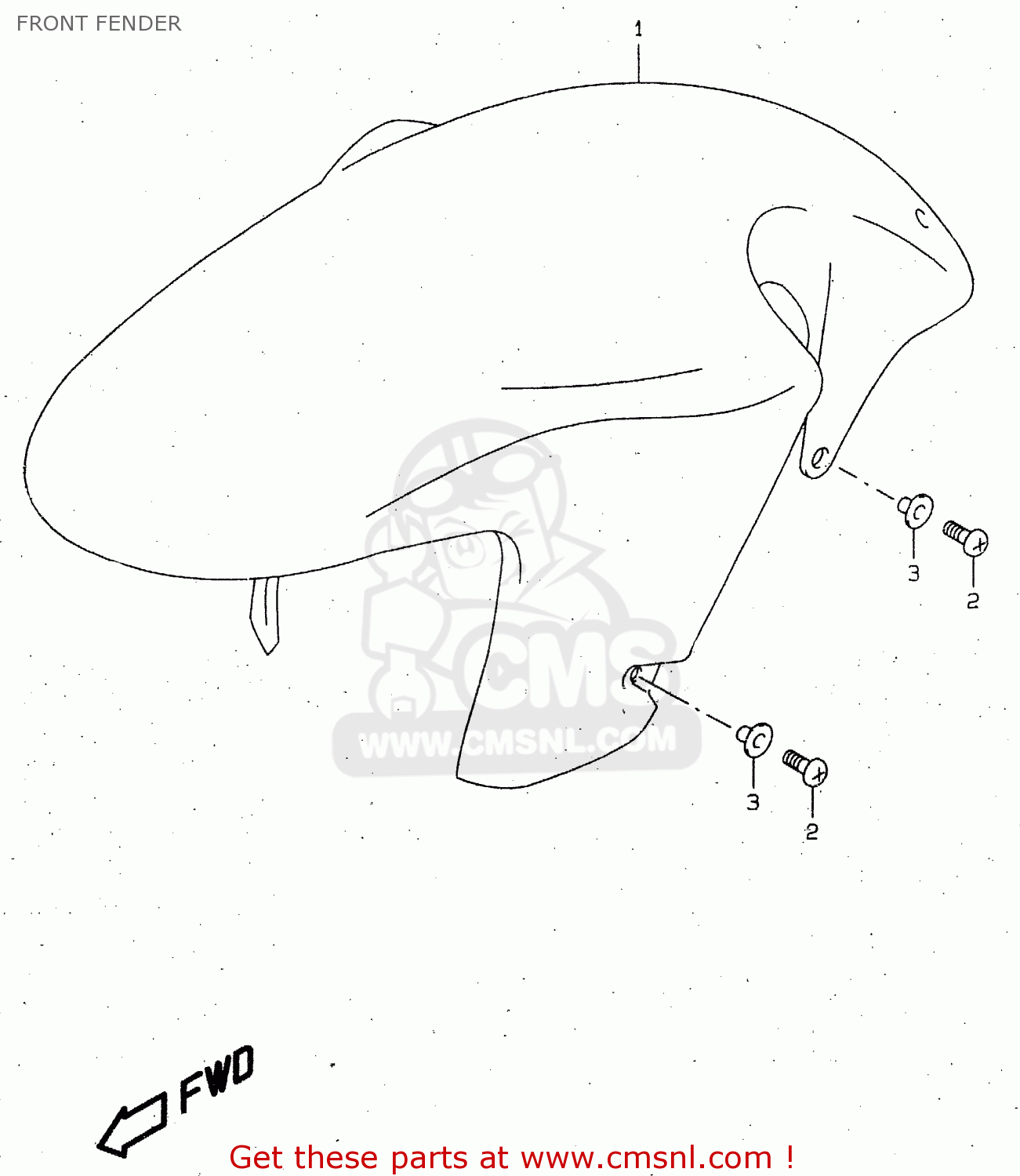 FRONT FENDER TL1000R 1998 (W) (E02 E04 E18 E22 E24 E25 E34)