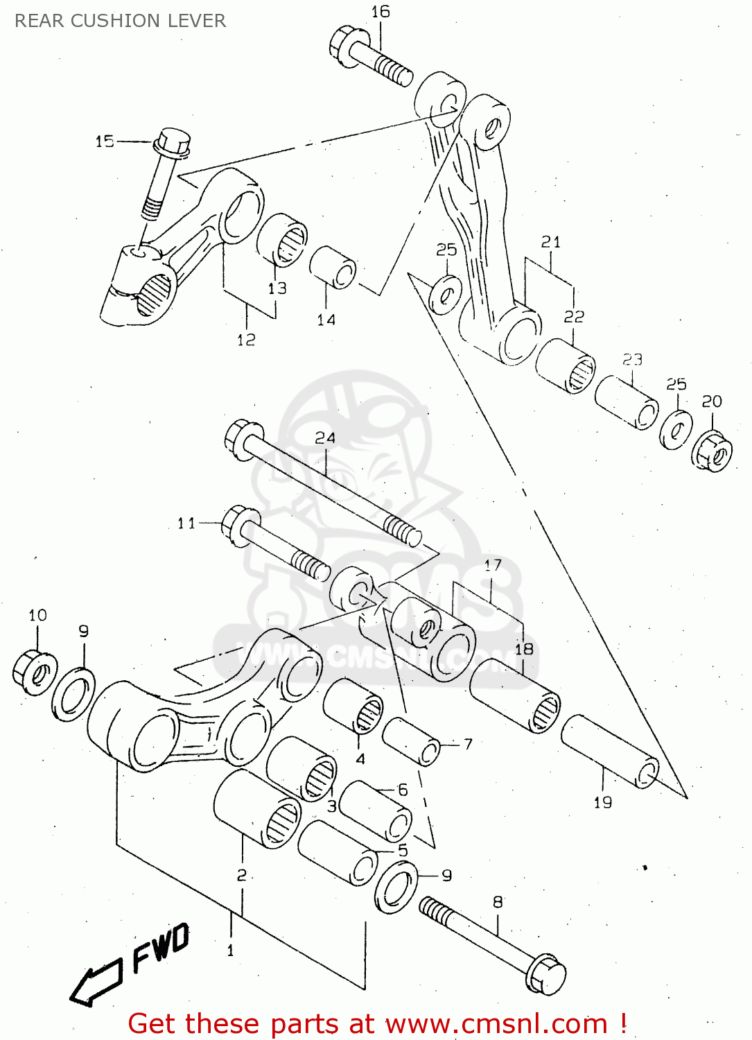 REAR CUSHION LEVER TL1000R 1998 (W) (E02 E04 E18 E22 E24 E25 E34)