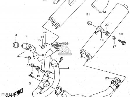 MUFFLER - TL1000R 1998 (W) (E02 E04 E18 E22 E24 E25 E34)