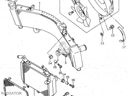 RADIATOR - TL1000R 1998 (W) (E02 E04 E18 E22 E24 E25 E34)