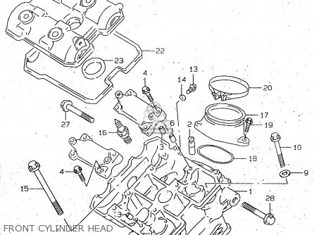FRONT CYLINDER HEAD - TL1000R 1998 (W) (E02 E04 E18 E22 E24 E25 E34)