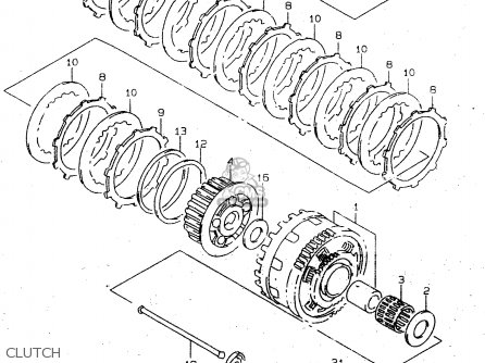 CLUTCH - TL1000R 1998 (W) (E02 E04 E18 E22 E24 E25 E34)