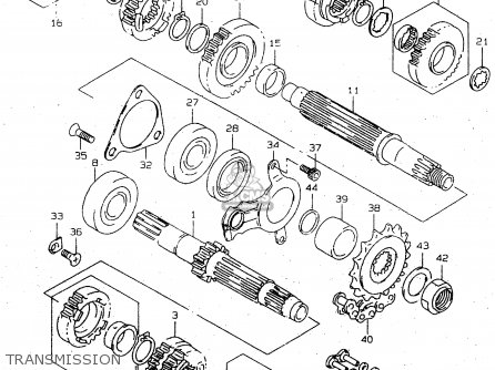 TRANSMISSION - TL1000R 1998 (W) (E02 E04 E18 E22 E24 E25 E34)
