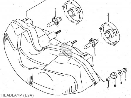 HEADLAMP (E24) - TL1000R 1998 (W) (E02 E04 E18 E22 E24 E25 E34)