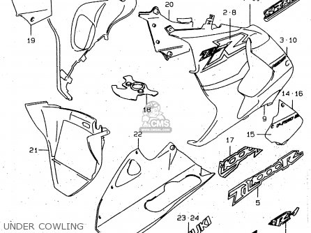 UNDER COWLING - TL1000R 1998 (W) (E02 E04 E18 E22 E24 E25 E34)