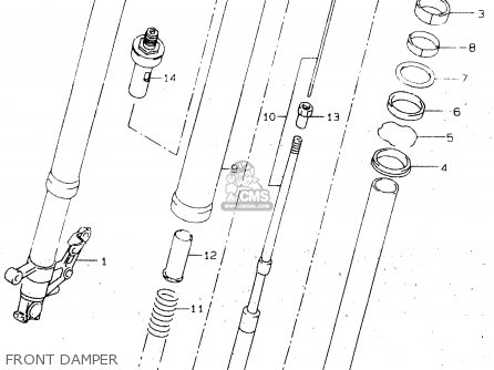 FRONT DAMPER - TL1000R 1998 (W) (E02 E04 E18 E22 E24 E25 E34)