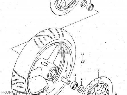 FRONT WHEEL - TL1000R 1998 (W) (E02 E04 E18 E22 E24 E25 E34)