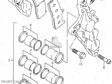 FRONT CALIPERS - TL1000R 1998 (W) (E02 E04 E18 E22 E24 E25 E34)