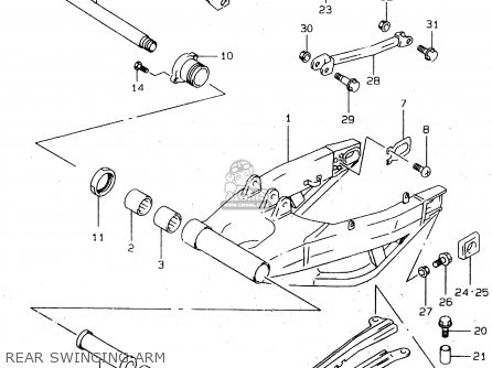 REAR SWINGING ARM - TL1000R 1998 (W) (E02 E04 E18 E22 E24 E25 E34)