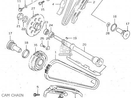 CAM CHAIN - TL1000R 1998 (W) (E02 E04 E18 E22 E24 E25 E34)