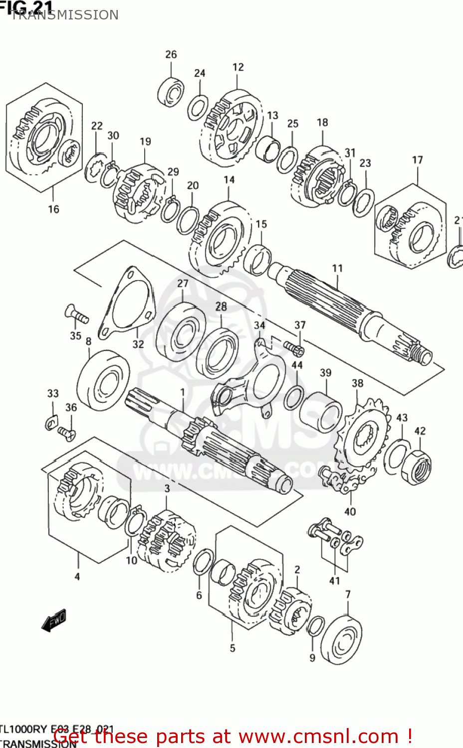 TRANSMISSION TL1000R 1998 (W) USA (E03)