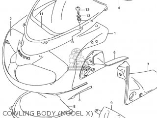 COWLING BODY (MODEL X) - TL1000R 1998 (W) USA (E03)