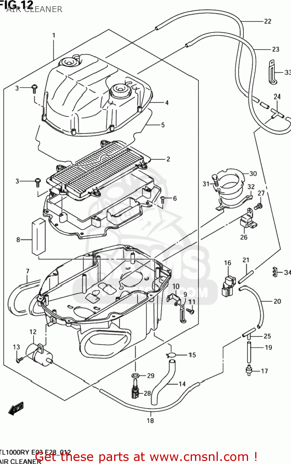 AIR CLEANER TL1000R 1999 (X) USA (E03)