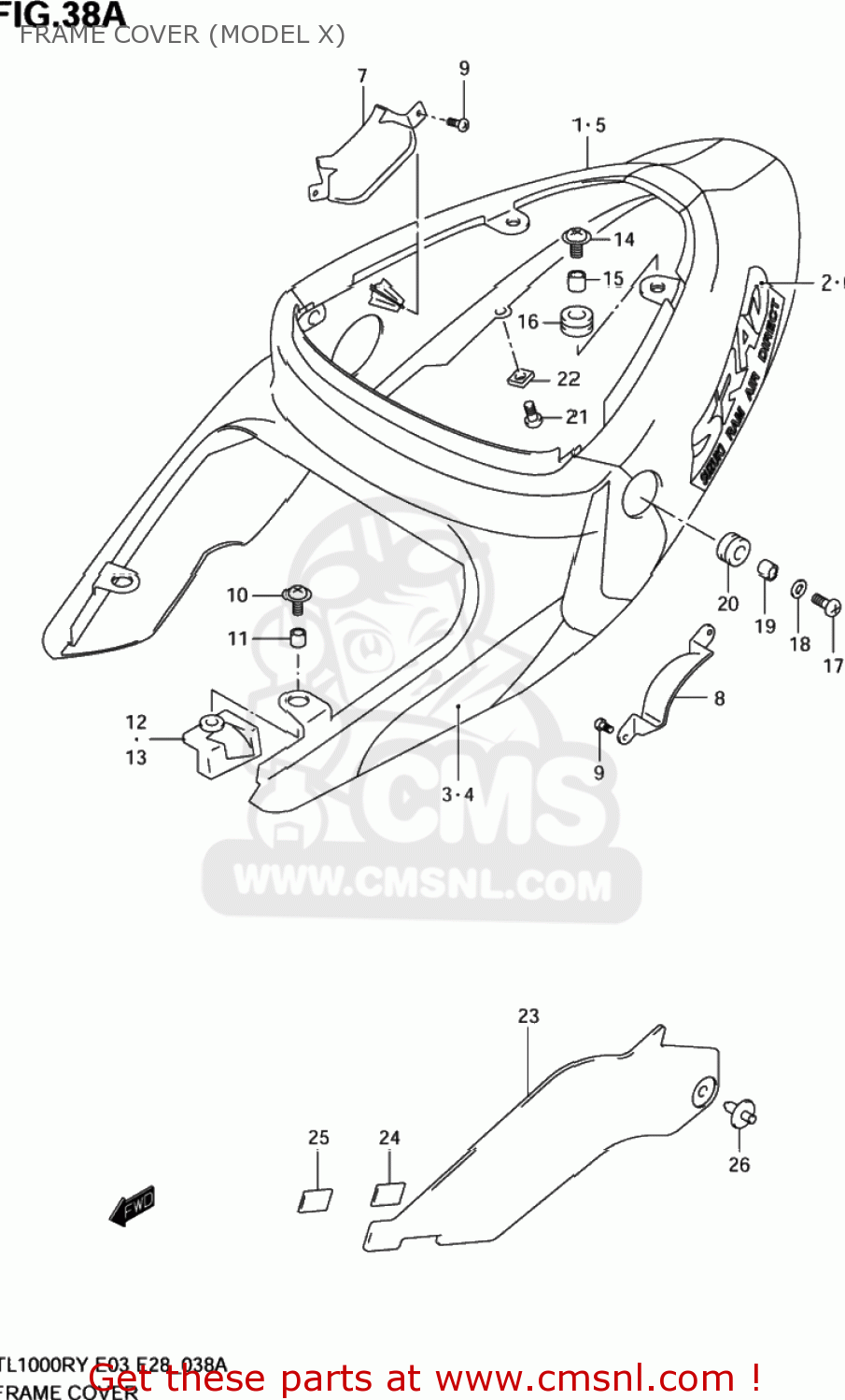 FRAME COVER (MODEL X) TL1000R 1999 (X) USA (E03)