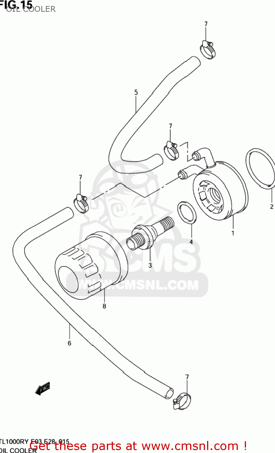 OIL COOLER TL1000R 1999 (X) USA (E03)
