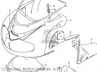 COWLING BODY (MODEL K3) - TL1000R 1999 (X) USA (E03)