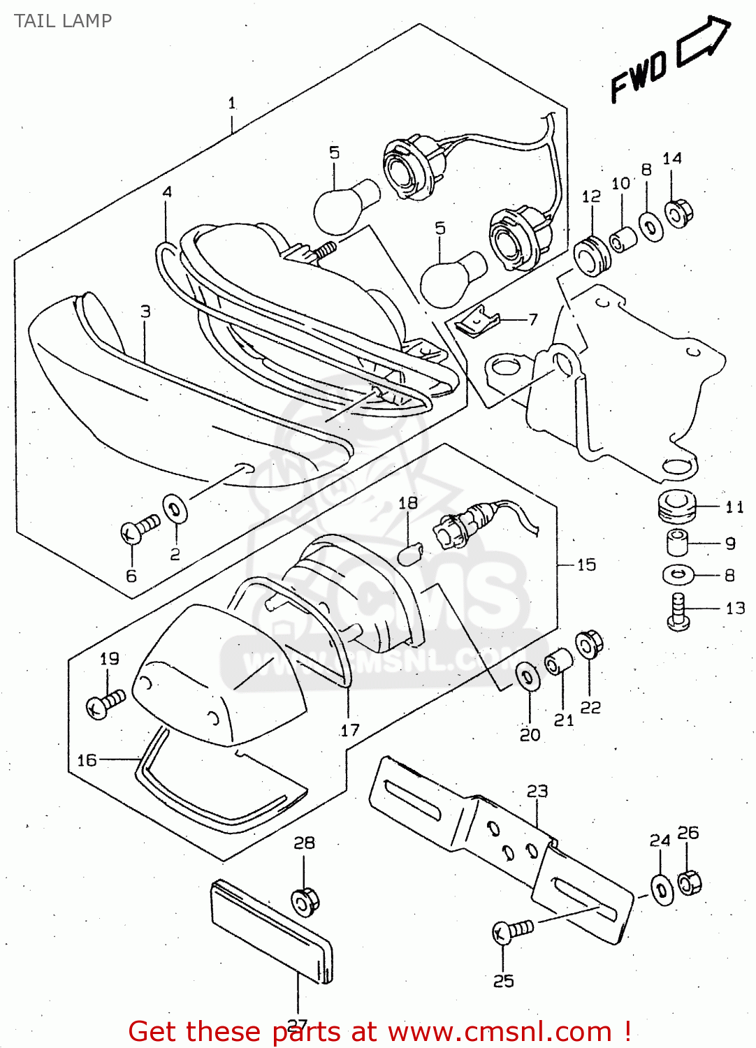 TAIL LAMP TL1000R 1999 (X)