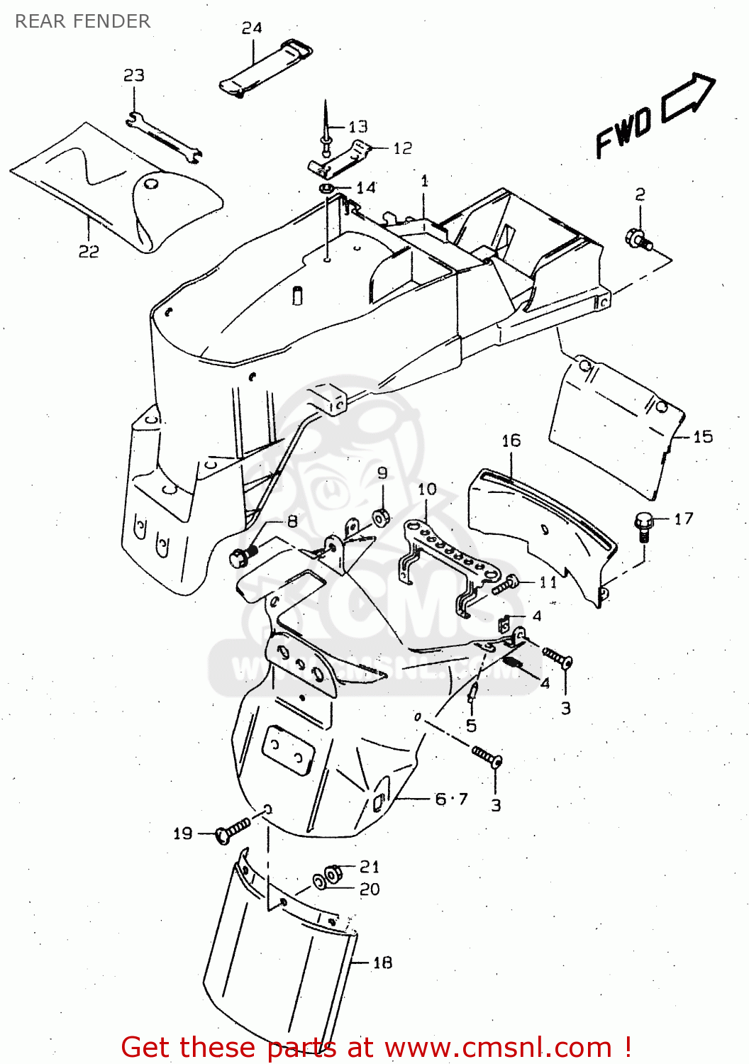 REAR FENDER TL1000R 1999 (X)