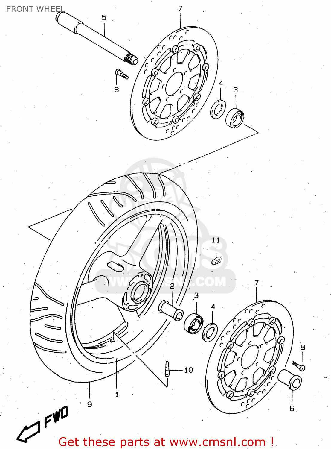 FRONT WHEEL TL1000R 1999 (X)