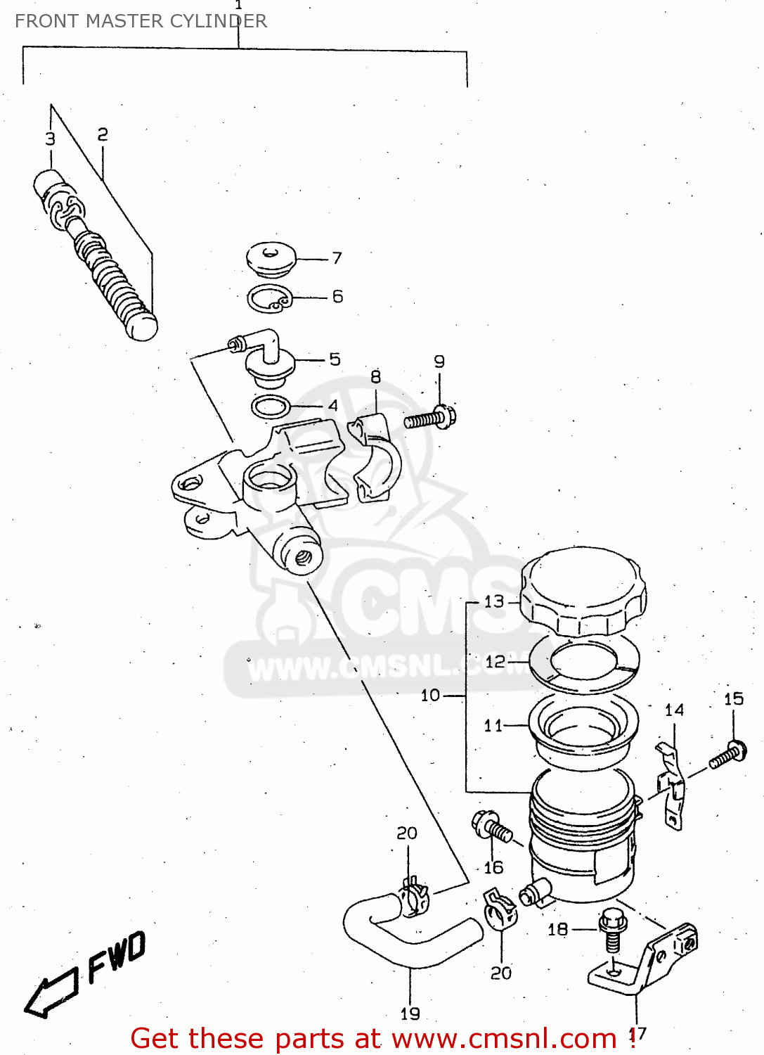FRONT MASTER CYLINDER TL1000R 1999 (X)