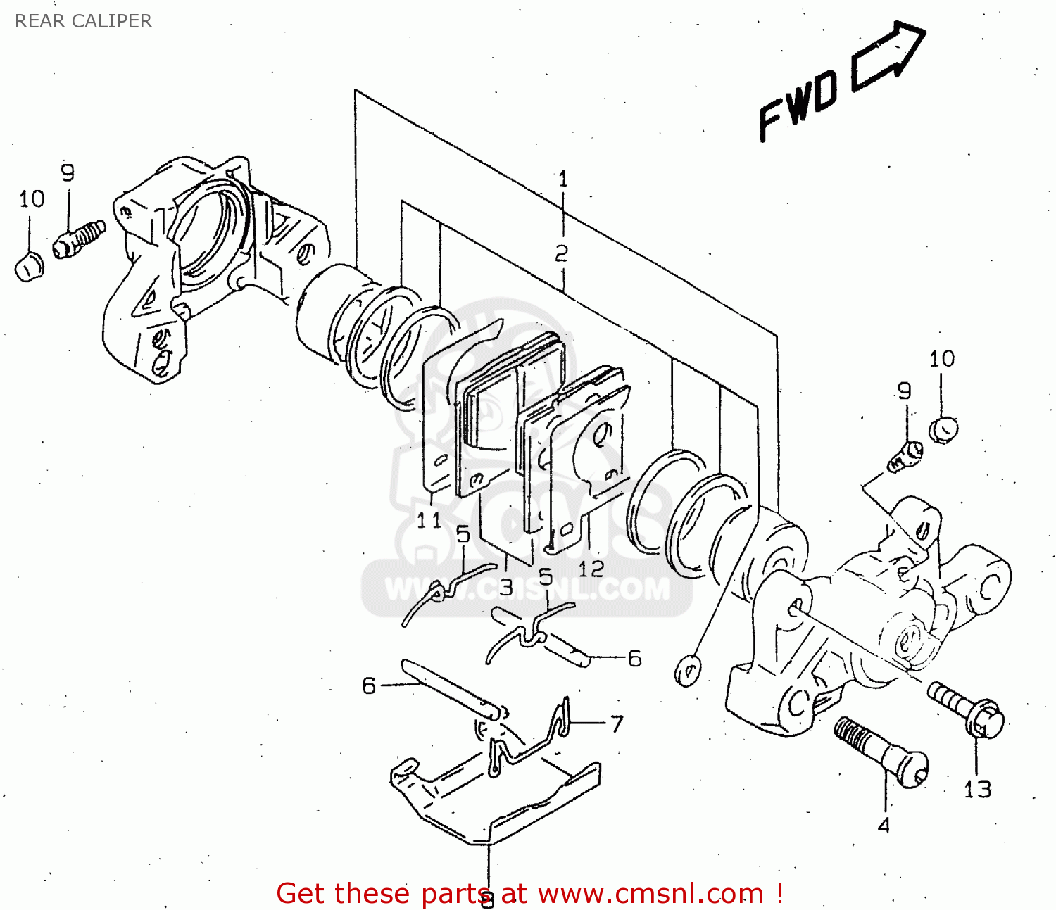 REAR CALIPER TL1000R 1999 (X)