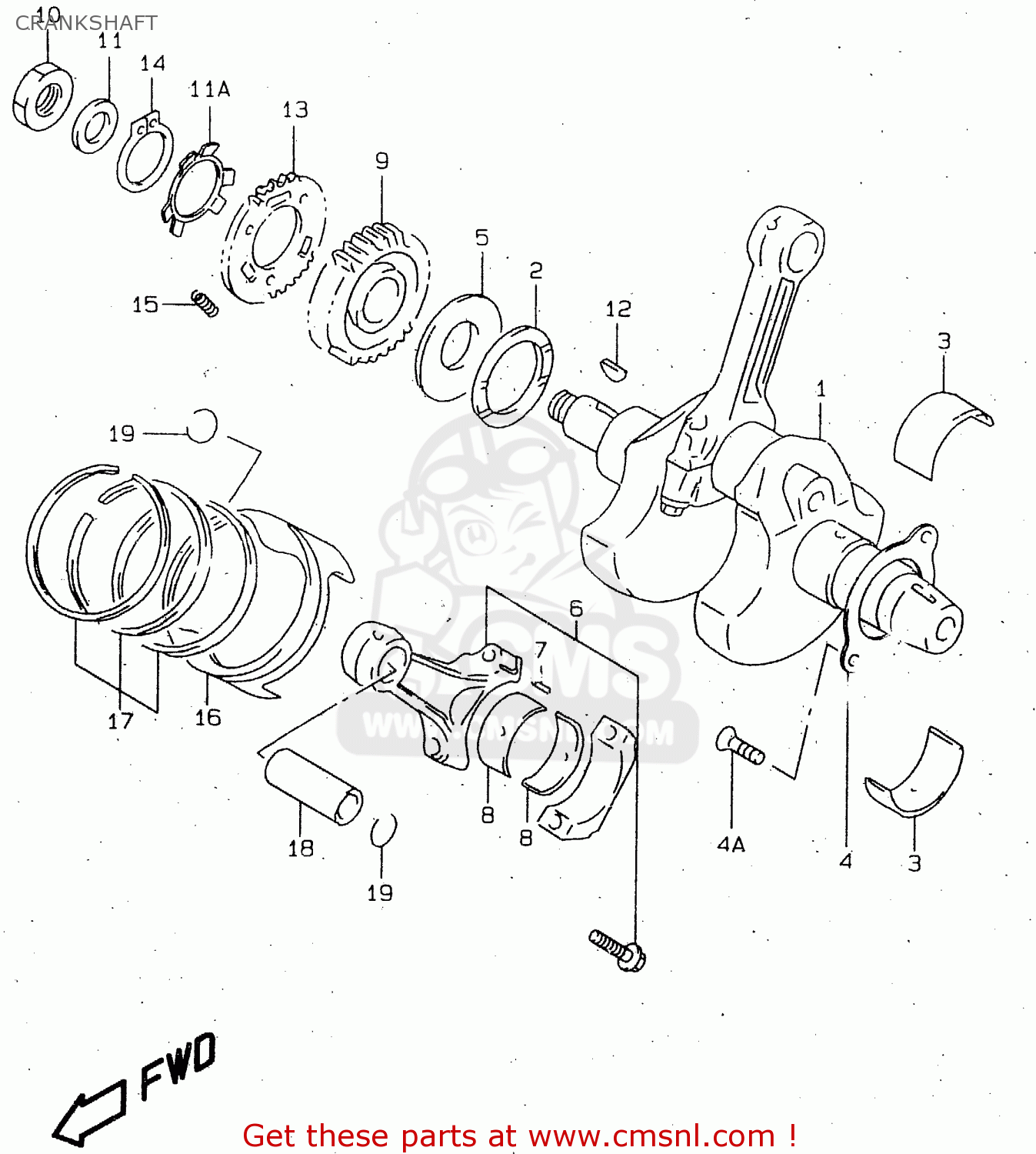 CRANKSHAFT TL1000R 1999 (X)