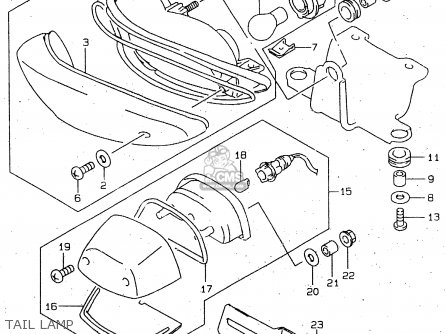 TAIL LAMP - TL1000R 1999 (X)