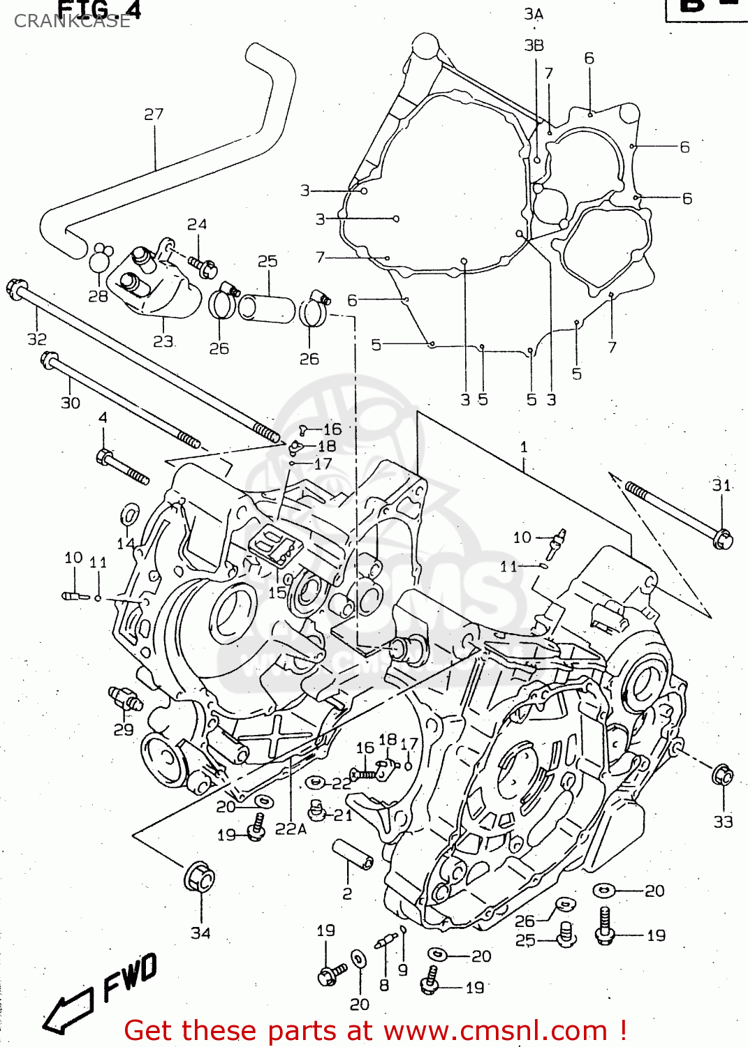 Suzuki TL1000R 2000 (Y) CRANKCASE buy original CRANKCASE spares online